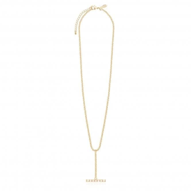 Demi Gold Pave Bar Drop 46cm + 5cm Extender Necklace 4457