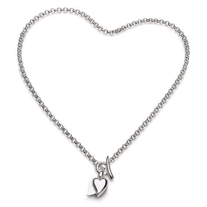 Desire Love Duet Heart 16" T-Bar Necklace 90507RP