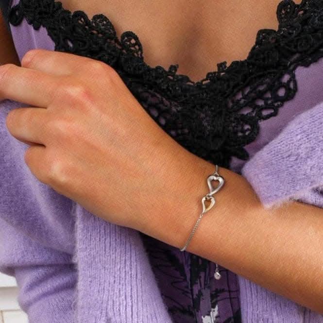 Desire Love Story Golden Twin Heart Bracelet 70522GDS