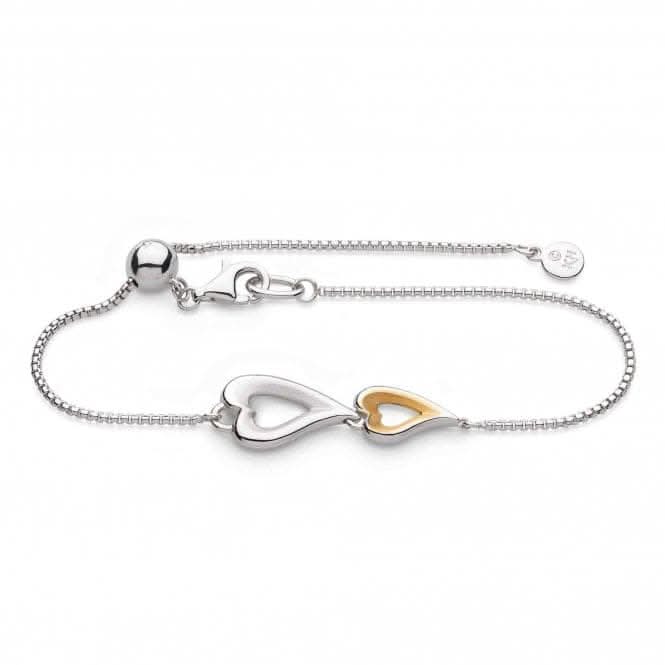 Desire Love Story Golden Twin Heart Bracelet 70522GDS