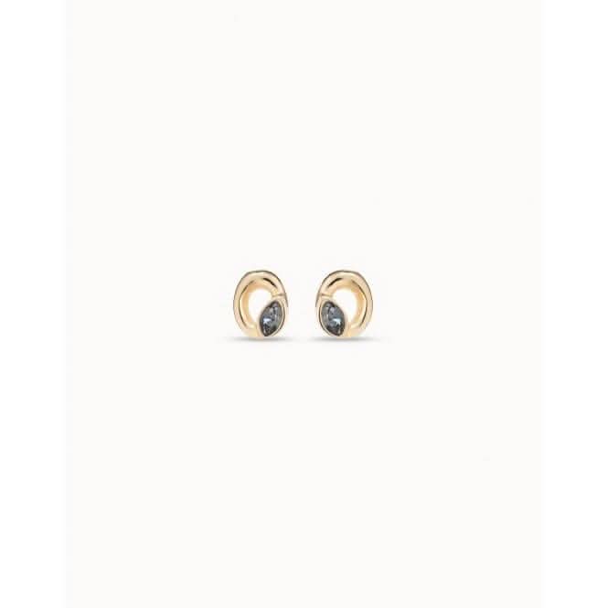 Details Black Metal Faceted Crystal Earrings PEN0899NGRORO0U