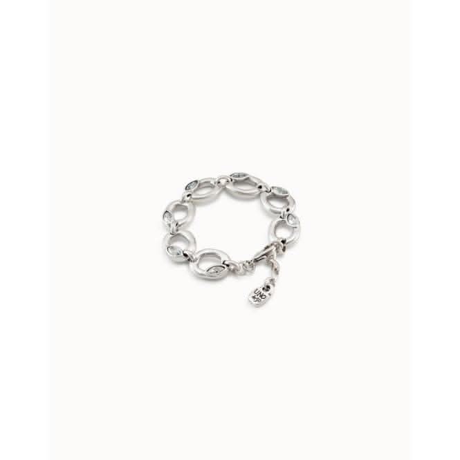 Details White Faceted Crystal BraceletUNOde50PUL2335AZUMTL0M