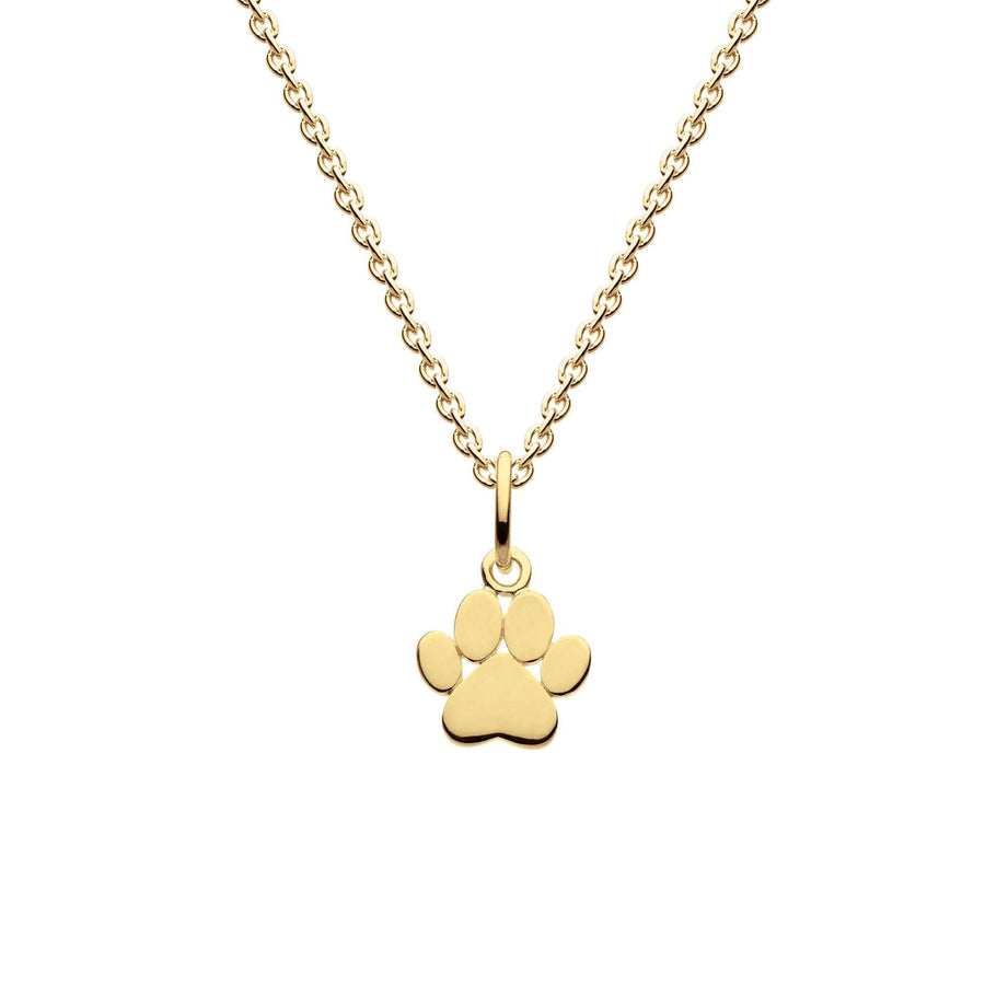 Dew Gold Plate Paw Print Pendant 9767GD