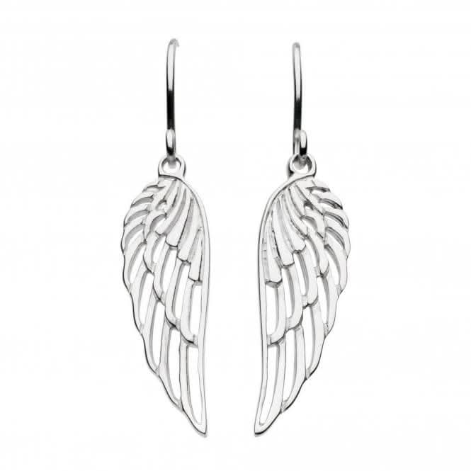 Dew Sterling Silver Angel Wing Drop Earrings 68112HP018