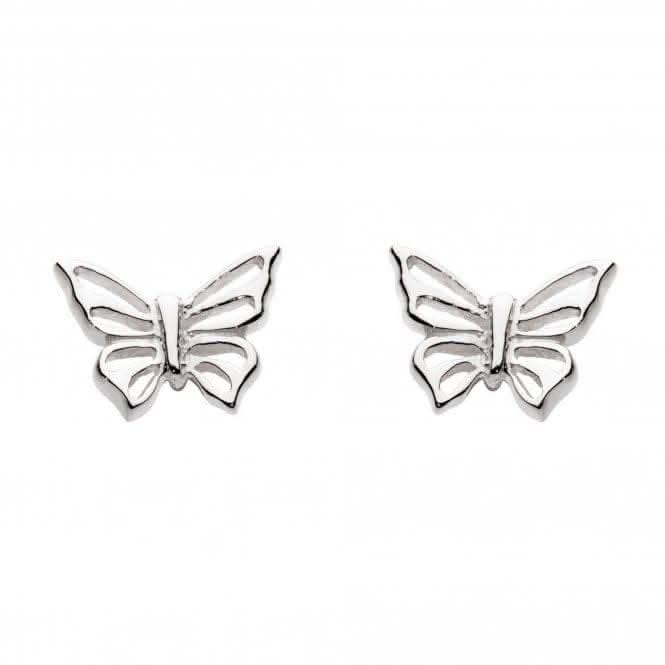 Dew Sterling Silver Dinky Butterfly Stud Earrings 4035HP