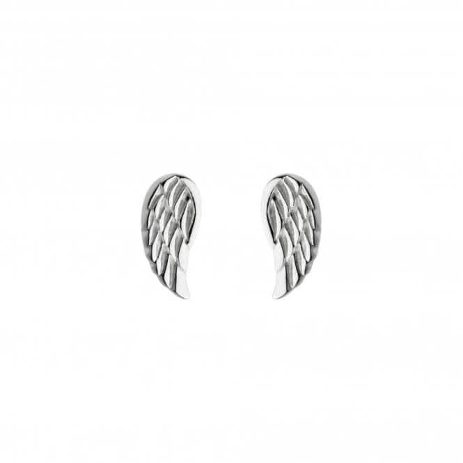 Dew Sterling Silver Dinky Dainty Angel Wing Stud Earrings 48108HP
