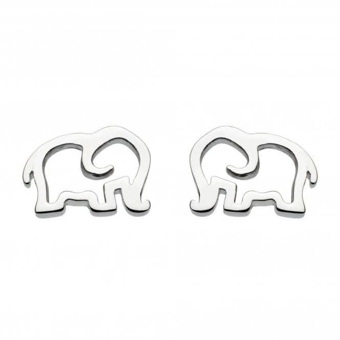 Dew Sterling Silver Dinky Elephant Stud Earrings 4040HP