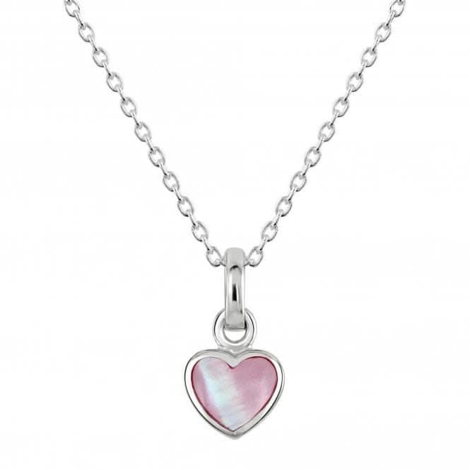 Dew Sterling Silver Dinky Pink Mother of Pearl Heart Pendant 90632PMP