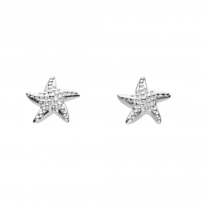 Dew Sterling Silver Dinky Star Fish Stud Earrings 48415HP