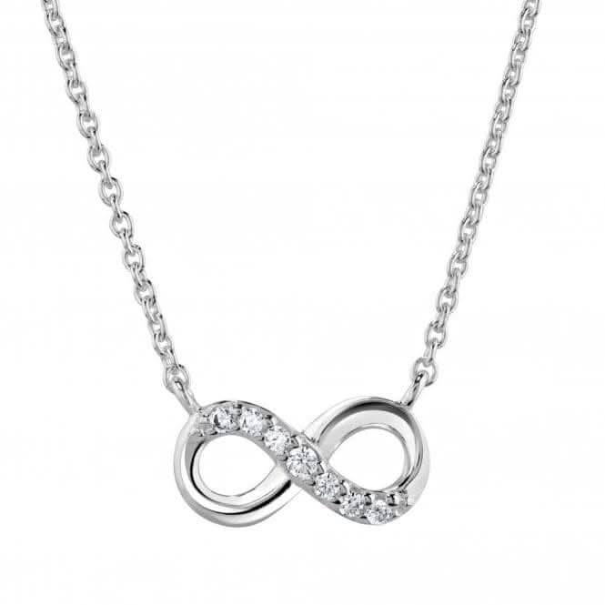 Dew Sterling Silver Infinity Cubic Zirconia 16 Necklet 9517CZ027