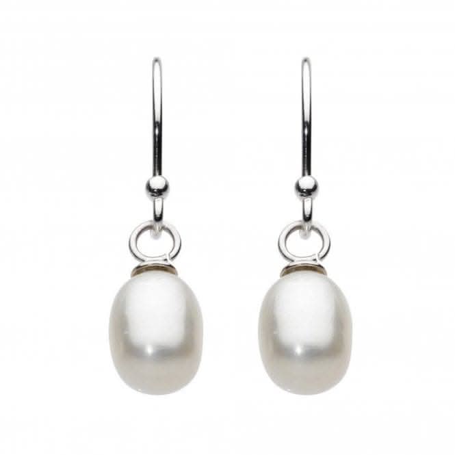 Dew Sterling Silver Oval Freshwater Pearl Drops 58298FP010