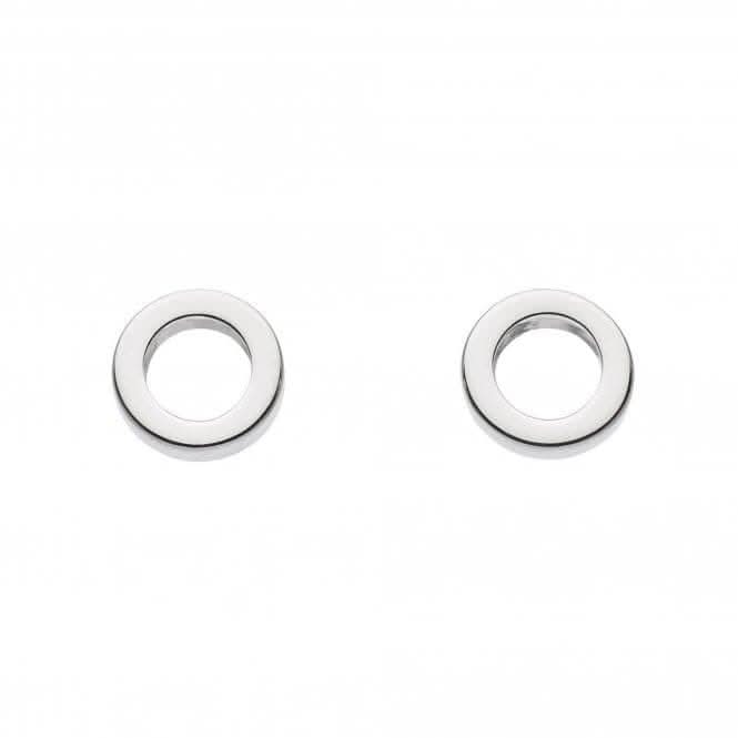 Dew Sterling Silver Small Open Circle Stud Earrings 4830HP022