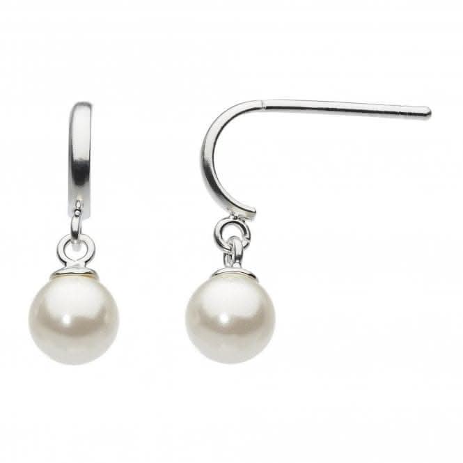 Dew Sterling Silver Synthetic Pearl Drop Earrings 38006SFP024