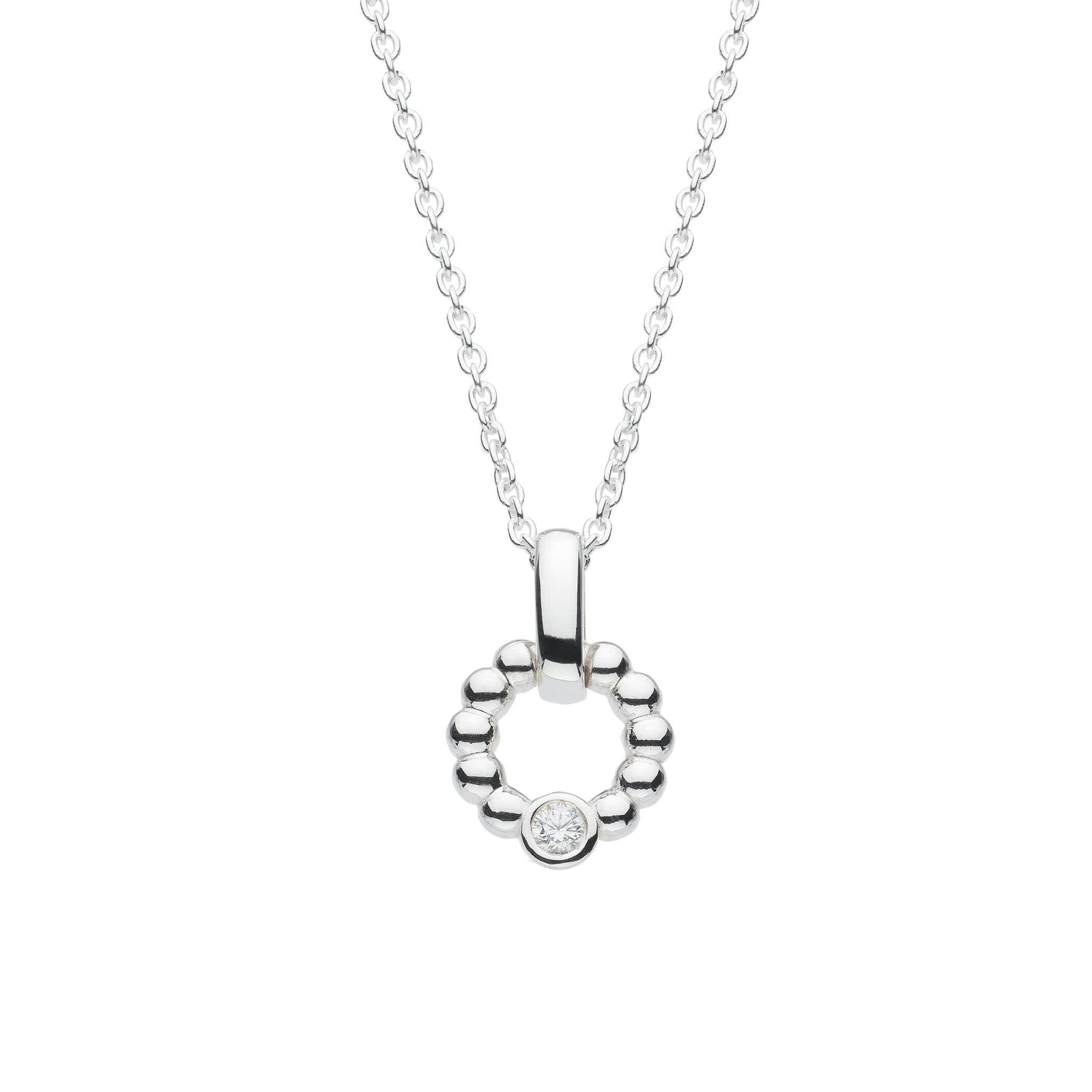 Dew Zirconia Beaded Open Circle Pendant 93224CZDew93224CZ