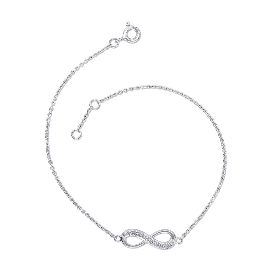 Dew Zirconia Infinity 8" Bracelet 75445CZ