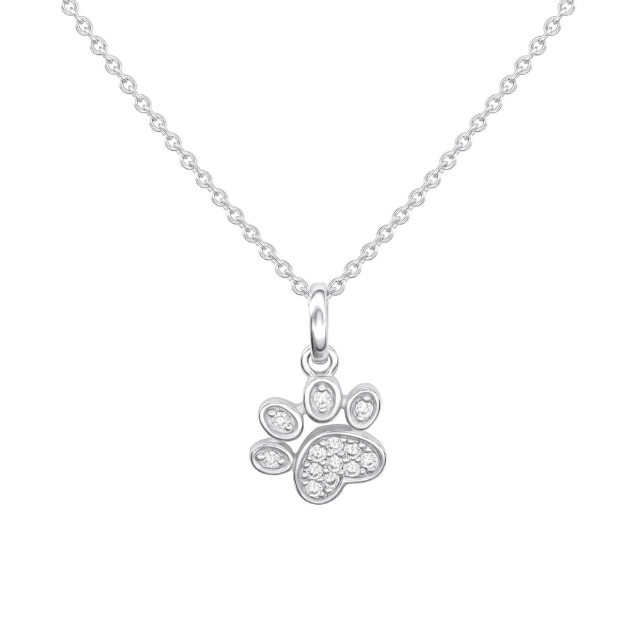 Dew Zirconia Paw Print Pendant 97738CZ