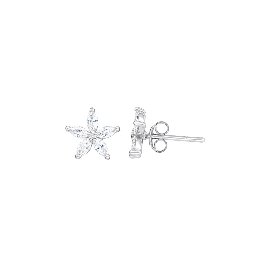 Dew Zirconia Star Flower Studs 33173CZ