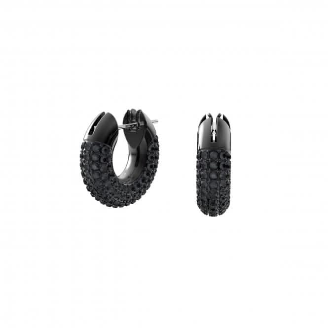 Dextera Hoop Graphite Crystal Earrings 5620222