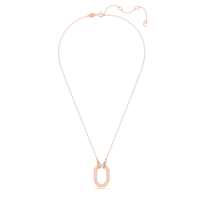 Dextera Octagon Pavé White Rose Gold - tone Plated Pendant 5642389Swarovski5642389