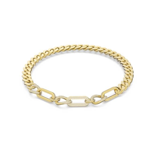 Dextera Pavé Statement Mixed Links White Gold - tone Plated NecklaceSwarovski5639332