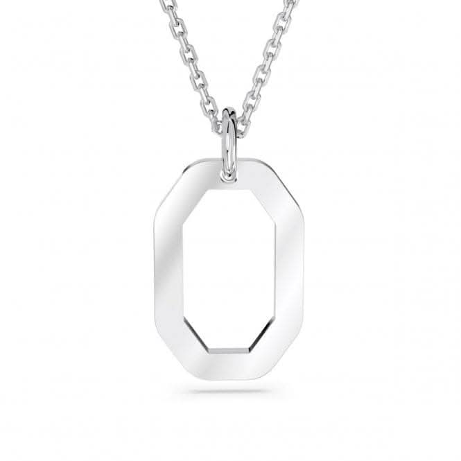 Dextera Rhodium Plated Octogon Pendant 5642388