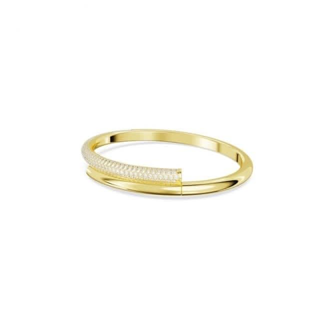 Dextera White Gold-tone Plated Bangle