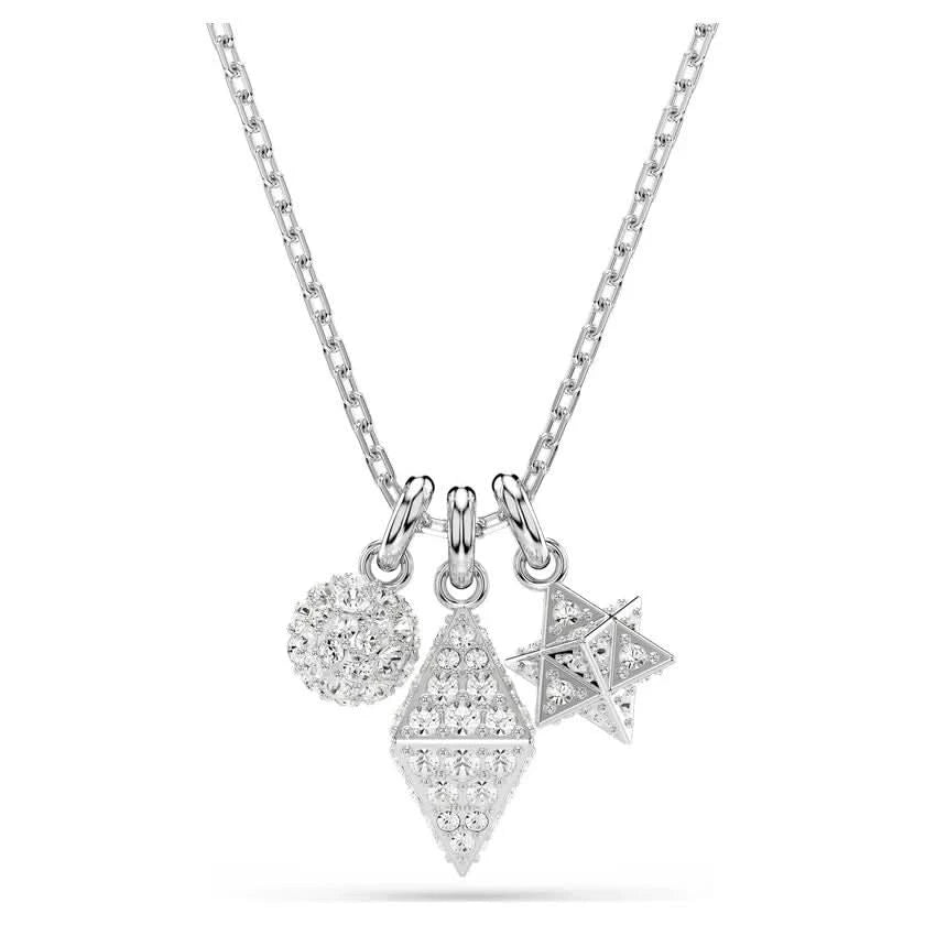 Dextera White Round Cut Sphere And Cube Pendant 5700288
