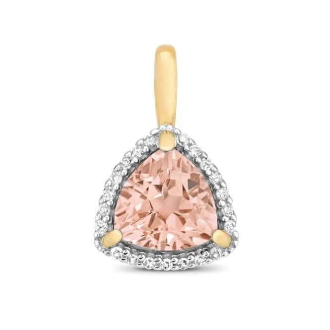 Diamond And Morganite Pendant PD245MGemstones JewelleryPD245M