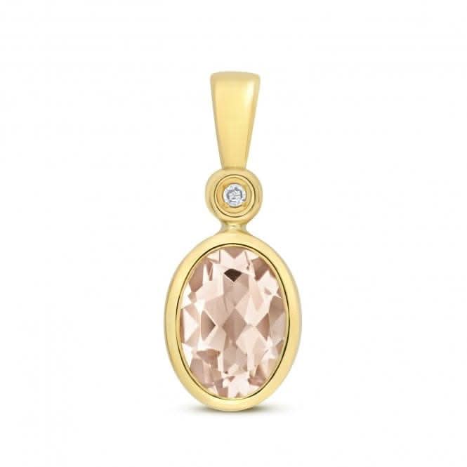 Diamond And Morganite Pendant PD249MGemstones JewelleryPD249M