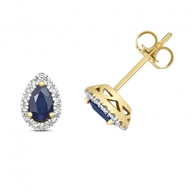 Diamond And Sapphire Stud Earrings ED265S