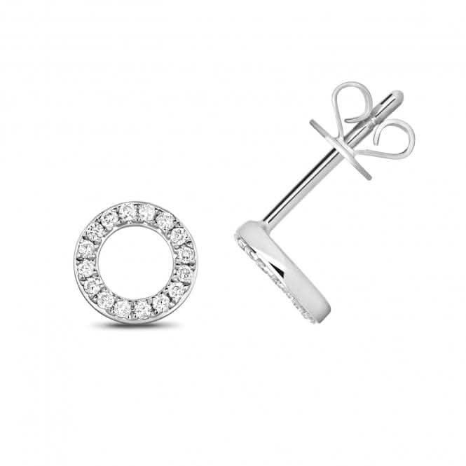 Diamond Circle Earring Stud Earrings ED312W