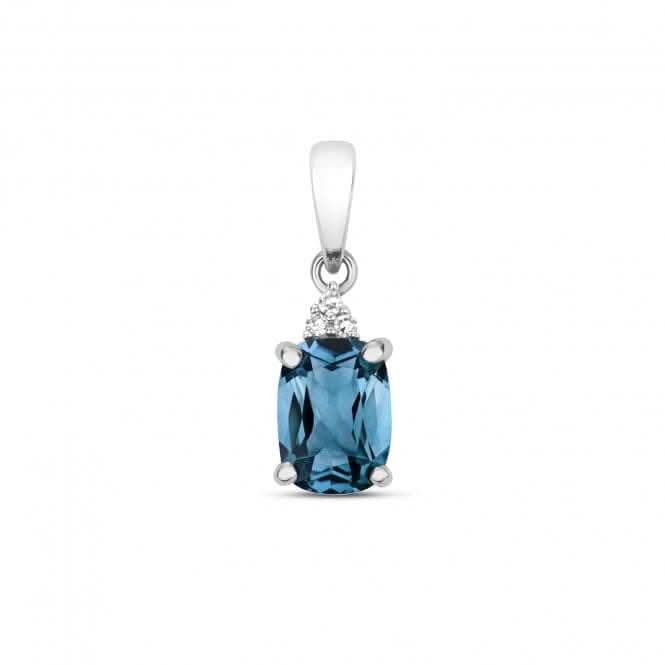 Diamond & Cu London Blue Topaz Pendant PD258WLBGemstones JewelleryPD258WLB