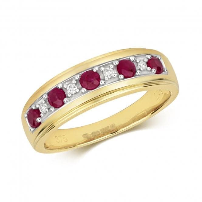 Diamond Half Eternity Ruby Ring RD275R