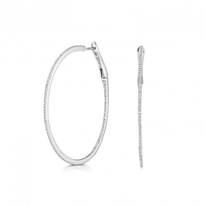 Diamond Hoops 43mm Earrings ED356WGemstones JewelleryED356W