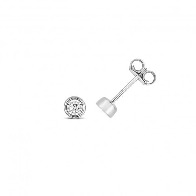 Diamond Illusion Rubover Stud Earrings ED375W