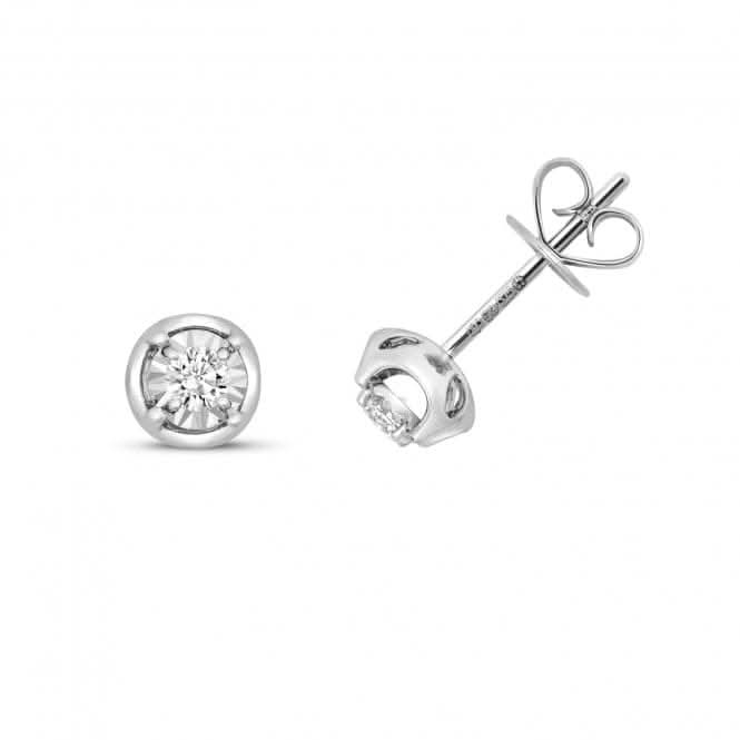 Diamond Illusion Stud Earrings ED322W