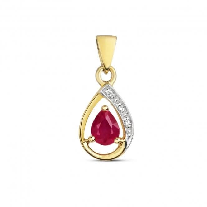 Diamond & Ruby Pendant PD252R