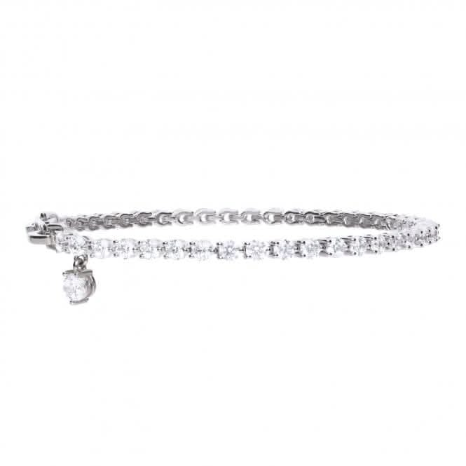 Diamonfire Silver White Cubic Zirconia Tennis Bracelet B5085