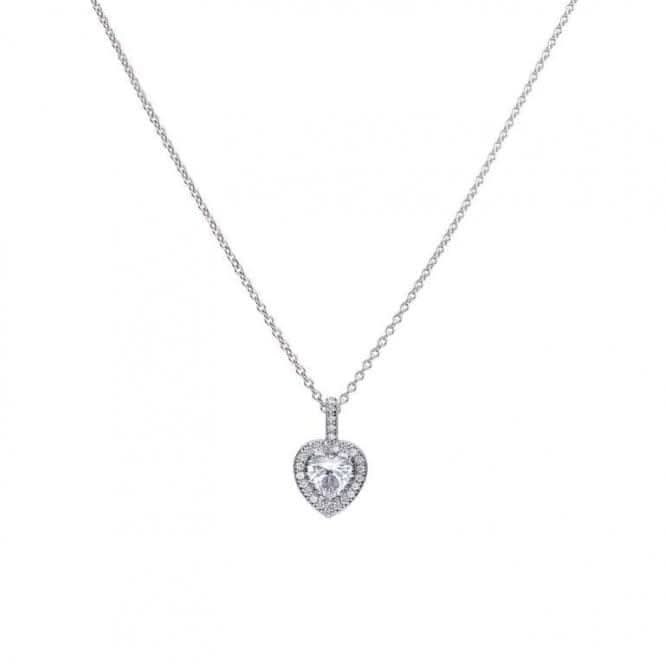 Diamonfire Silver White Zirconia Heart Pendant P4616