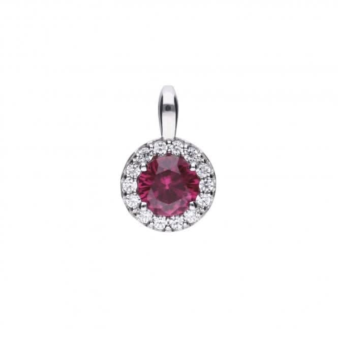 Diamonfire Silver White Zirconia Red Pendant P4625DiamonfireP4625