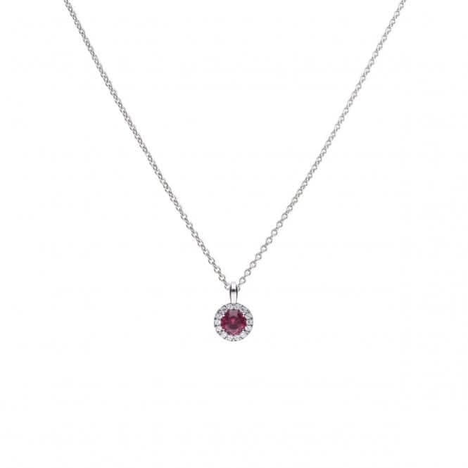 Diamonfire Silver White Zirconia Red Pendant P4625