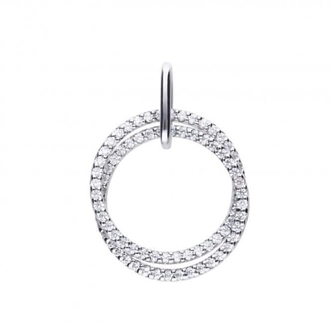 Diamonfire Silver White Zirconia Round Pendant P4636