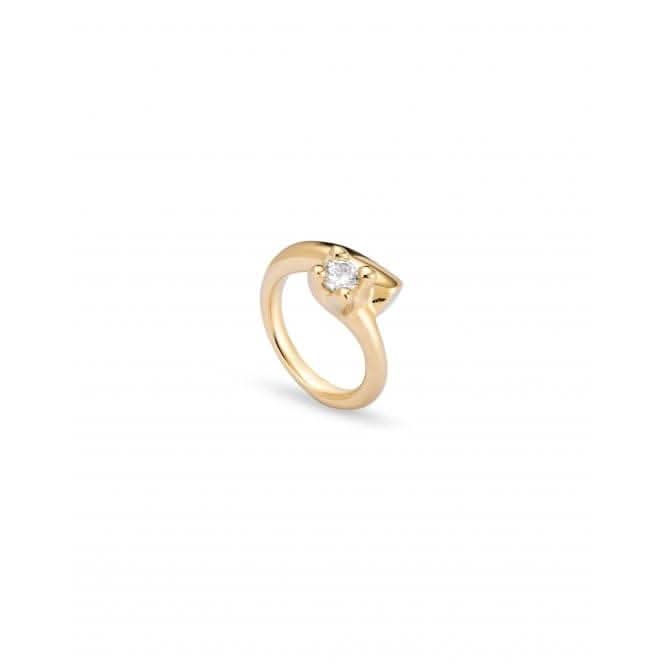 Divine 18k Gold Plated White Zirconia Ring ANI0806BLNORO