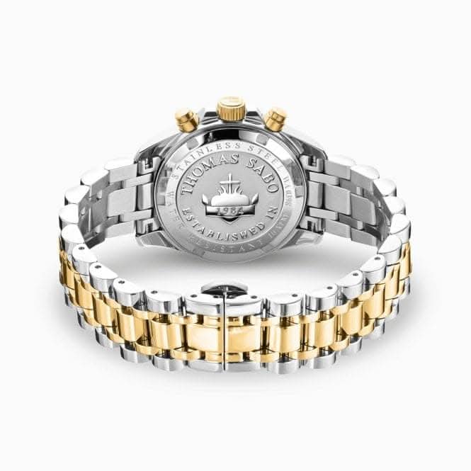 Divine Chrono Black Dial Silver Gold - Coloured Watch WA0398 - 291 - 201Thomas Sabo WatchesWA0398 - 291 - 201