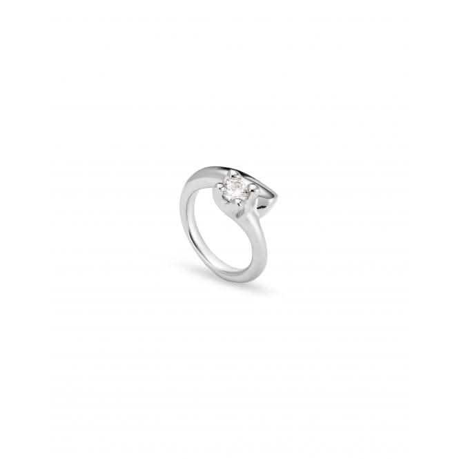 Divine Sterling Silver Plated White Zirconia Ring ANI0806BLNMTL