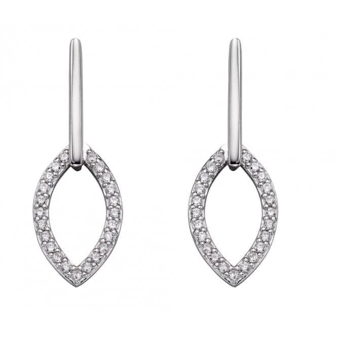 Fiorelli Silver Double Navette Cubic Zirconia Earrings E5636C