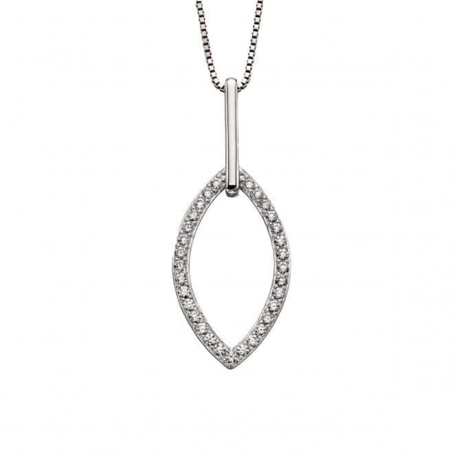 Fiorelli Silver Double Navette Cubic Zirconia Pendant P4648C