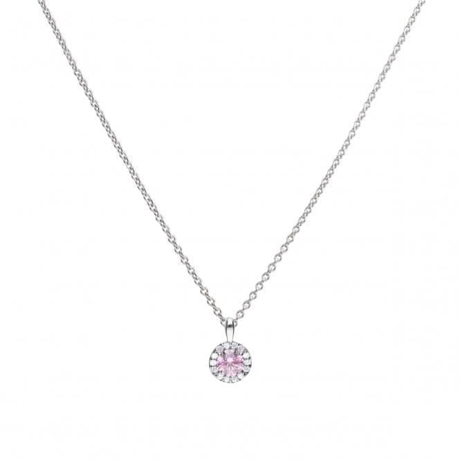 Dusky Pink Cubic Zirconia Pave Pendant P4779