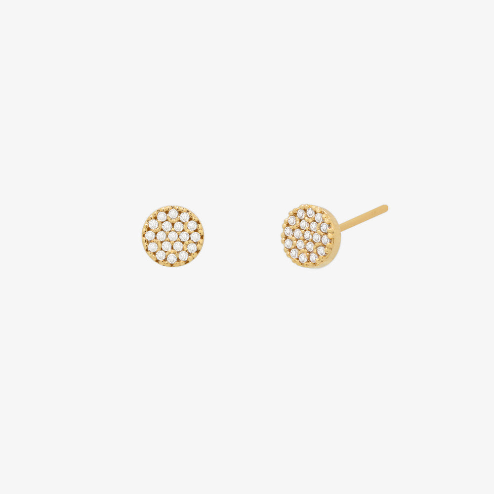 Cubic Circle Stud Earrings