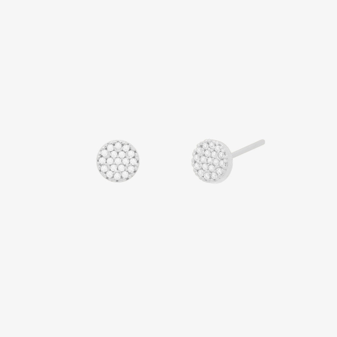 Cubic Circle Stud Earrings